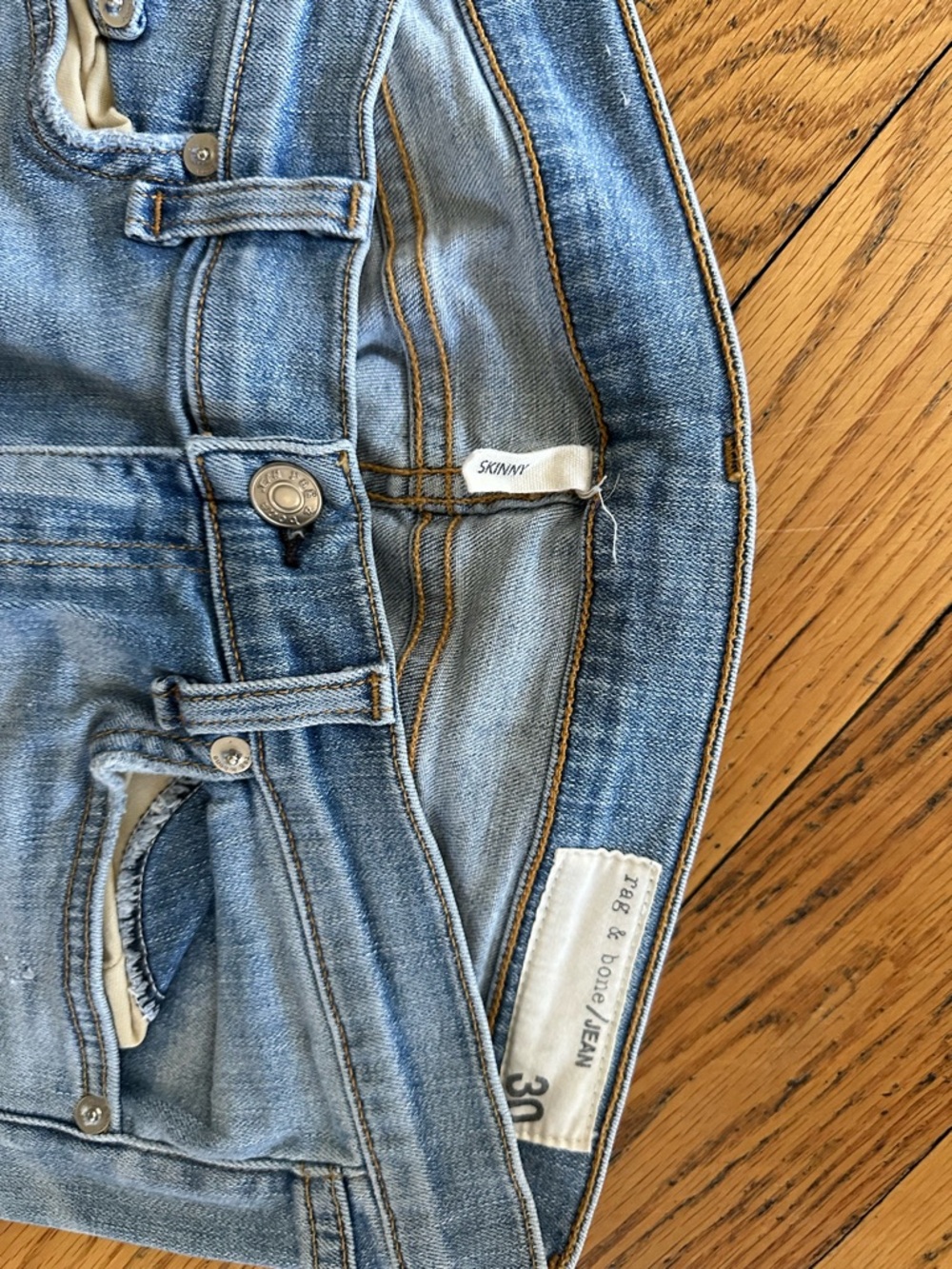 Rag and bone light blue skinny jeans